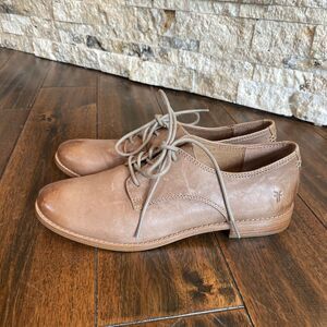 Frye Anna Brown Ash Leather Oxford Size 8.5 Women’s